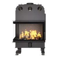 Chimenea de esquina inserto apertura izquierda negro energy 75x50x47 (15,1 kw) eco