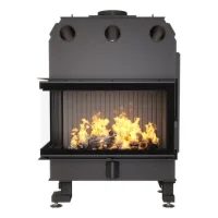 Chimenea de esquina inserto apertura izquierda negro energy 85x50x47 (17 kw) eco