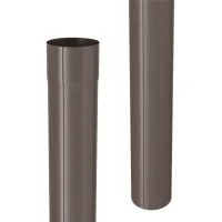 Bajante de acero galvanizado zambelli 80mm 2m marrón cobre