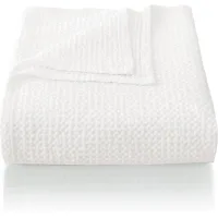 Manta 100% algodão 130 x 150 cm padrão waffle leve respirável macia branca para sofá poltrona e sala de estar