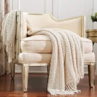 Manta decorativa macia quente leve 127 x 170 cm bege marfim para sofá cama viagens