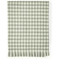 Manta estilo boho campestre para sofá, poltrona, cama e sala de estar, macia e quente, leve, 127 x 170 cm, xadrez verde