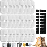Filtro para bebedero de gatos compatible con los modelos plwf115/plwf105 (paquete de 24 filtros y 24 espumas)