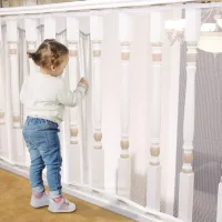 Valla para mascotas – red de seguridad para barandillas de escaleras – red de protección contra caídas – barrera de seguridad infantil – (3 m x 79 cm)