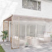 Lona protectora | lona transparente con ojales polietileno 5x10 m cfw406824