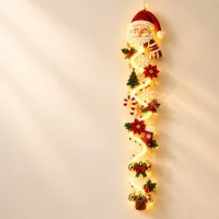 Decoración luminosa para puerta de navidad / santa-a / diseño vertical / luces cálidas