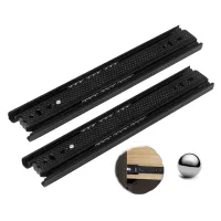 Guías para cajones de tres secciones, guías silenciosas para cajones, guías para armarios y roperos, guías para cajones, 20 cm
