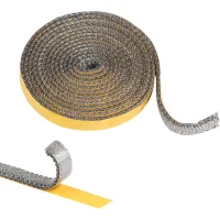 Junta de sellado para inserto de chimenea - resistente a altas temperaturas de hasta 600 °c - junta autoadhesiva (3 mm x 10 mm x 3 m)