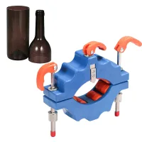 Cortabottellas manual, herramienta de corte para botellas redondas, herramienta de vidrio bricolaje con rueda de corte de carburo, regulable