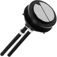 Botón de descarga para inodoro – botón de doble descarga – botón para tapa de cisterna – accesorio para inodoro (negro)