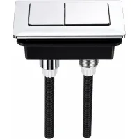 Botón de descarga para inodoro – botón de doble descarga / repuesto para tanque – varilla roscada ajustable (negro)