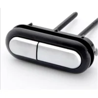 Botón de descarga para inodoro, botón de cisterna, botón ovalado, botón de doble descarga, accesorios de accionamiento para inodoro (negro)