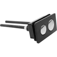 Botón de descarga doble para inodoro, botón para tanque de inodoro, accesorio para inodoro – fácil de instalar (negro)