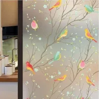 Película opaca para ventanas, lámina estilo vidriera, adhesivos decorativos electrostáticos, aislamiento térmico y protección uv (45 x 100 cm)