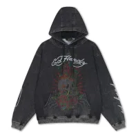 Ed Hardy Sudadera  mezcla de colores / negro