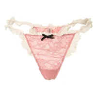 WILD LOVERS Tanga 'ALVA'  rosa / blanco