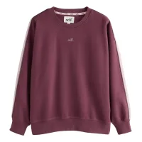 self. Sudadera  borgoña / blanco