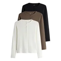 The Set Camiseta  ecru / chocolate / negro