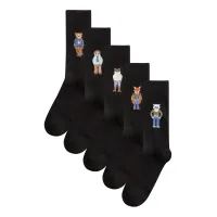 Next Calcetines  azul claro / caqui / naranja / negro