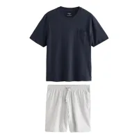 Next Pijama corto  navy / gris claro